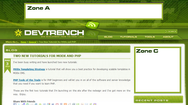 Ad Zones Inside Pages DEVTRENCH Ad Zones Inside Pages